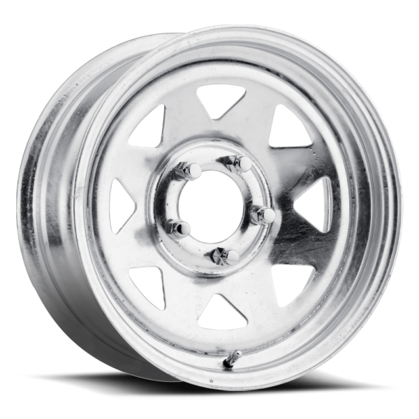 Carlisle Trailer Wheel 12"x4", 1520 lbs, White With Red And Blue Stripes