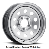 Carlisle Trailer Wheel 15x6 Silver, 3080 lb