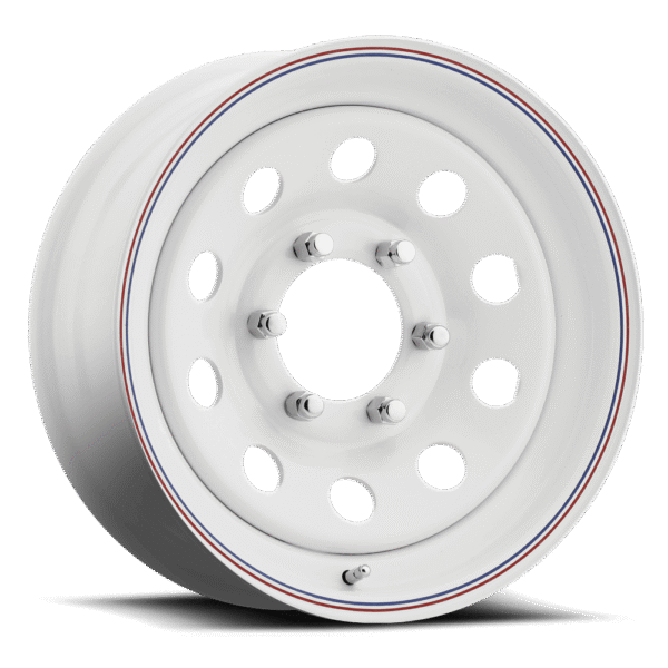 Carlisle Trailer Wheel 15x6 with Red and Blue Stripes, 3080 lb