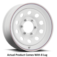 Carlisle Trailer Wheel 16x6 with Red and Blue Stripes, 4480 lb