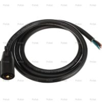 Pollak 6-Pin Trailer Wiring Connector, Trailer End, Black, PVC