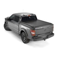 TrailFX Hard Manual Retractable Tonneau Cover, Black Matte Aluminum