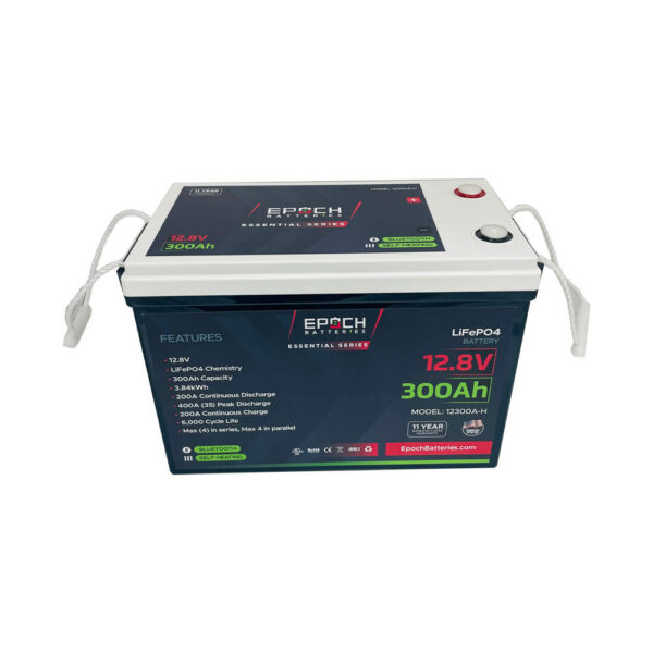 Epoch 300Ah Heated LiFePO4 RV Battery, 12 Volt