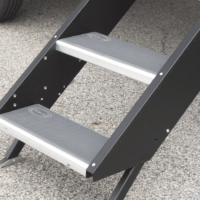 MORryde Entry Step Tread Cover Set of 2, Marine-Grade, Black, 9.5 x 19.5 inches