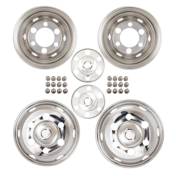 Coast to Coast 16-Inch 6-Lug Stainless Steel Wheel Simulator Set of 4