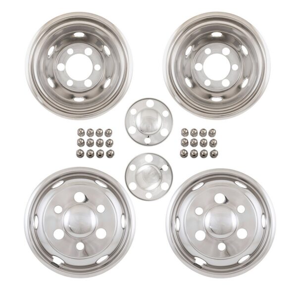 Coast to Coast 19.5-Inch 6-Lug Stainless Steel Wheel Simulator Set of 4