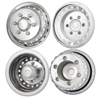 Coast to Coast 16-Inch 6-Lug Snap-On Stainless Steel Wheel Simulator Set of 4
