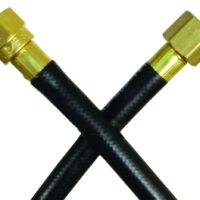 JR Products Propane Supply Hose 24" 3/8" Flare Swivel to Male Threads