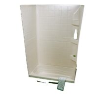Specialty Recreation Shower Surround, 40 x 24 x 59 Inch, Parchment