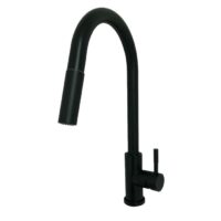 Empire RV Pull-Down Kitchen Faucet, Matte Black, Lever Handle