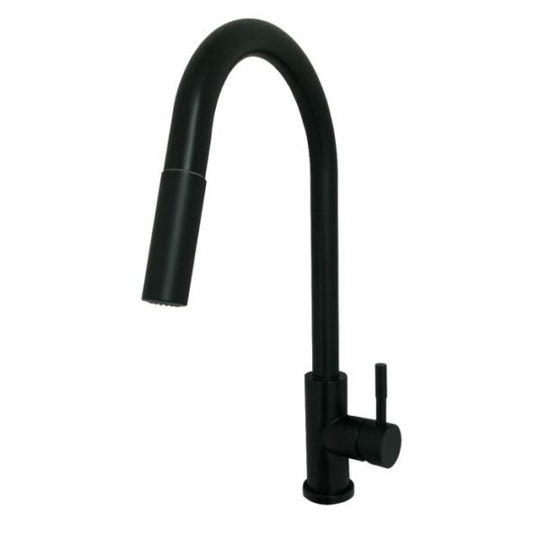 Empire RV Pull-Down Kitchen Faucet, Matte Black, Lever Handle