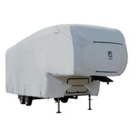 Classic Accessories Fifth Wheel Trailer Cover, 37 Feet, Gray/ White