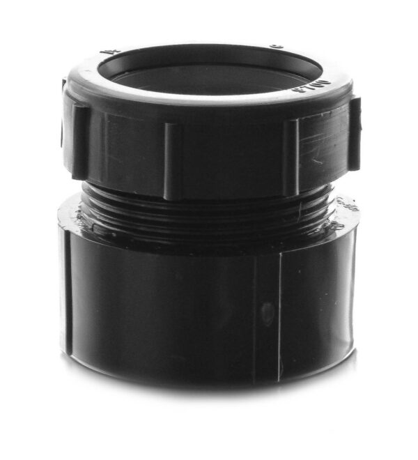 LaSalle Bristol ABS Trap Adapter, 1-1/4 Spigot x Female Thread, Black