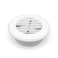 B&B Molders 4 inch Ceiling Register with Damper, Polar White