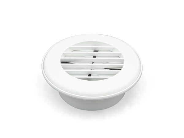 B&B Molders 4 inch Ceiling Register with Damper, Polar White