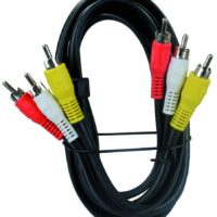JR Products RCA Audio/Video Cable, 6 Feet, Black