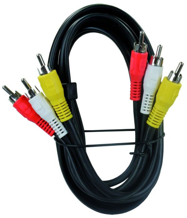 JR Products RCA Audio/Video Cable, 6 Feet, Black