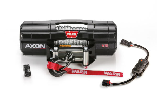 WARN AXON 5500 lb Powersports Winch, 50 ft Synthetic Rope, Wireless