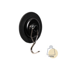 Silwy Magnetic Multi-Purpose Hook, Black, 1.65 Inch