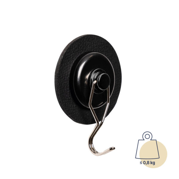 Silwy Magnetic Multi-Purpose Hook, Black, 1.65 Inch