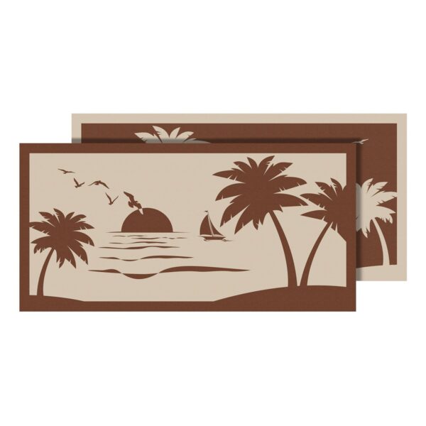 Faulkner 18' x 9' Reversible Patio Mat, UV-Resistant, Brown/Beige