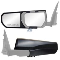 K-Source Snap-On Towing Mirrors, Set of 2, Black Textured