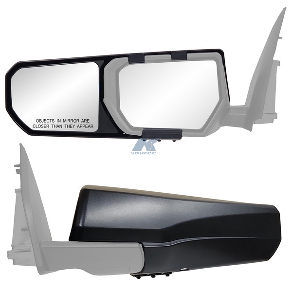 K-Source Snap-On Towing Mirrors, Set of 2, Black Textured