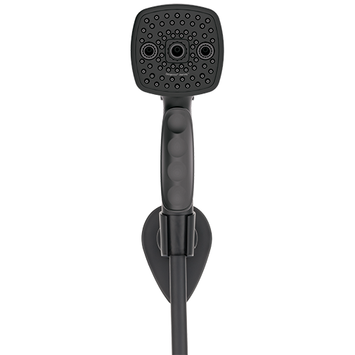 Oxygenics 5-Spray Shower Head, Black, Water-Saving