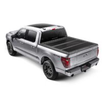 TrailFX HF3 Hard Folding Tonneau Cover, 3-Panel, Black Aluminum