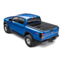 TrailFX HF3 Hard Folding Tonneau Cover, 3-Panel, Black Aluminum