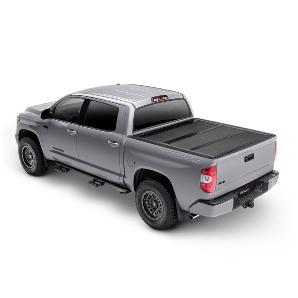 TrailFX HF3 Hard Folding Tonneau Cover, 3-Panel, Black Aluminum