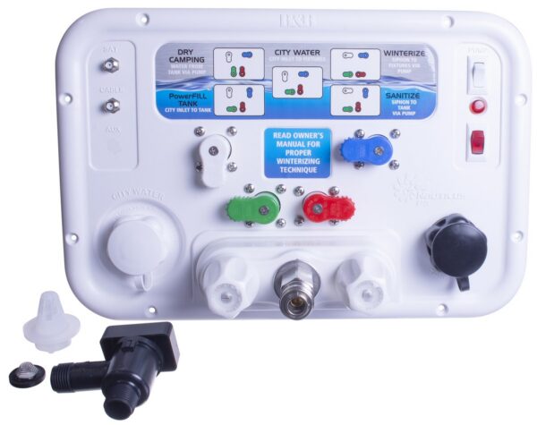 B&B Molders Nautilus P3 Fresh Water Panel, White with Spin Sprayer Inlet