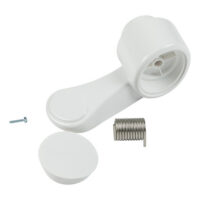 Lippert Toilet Flush Pedal, White with Mounting Hardware