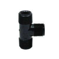 B&B Molders Fresh Water Tee Fitting, 1/2 Inch Male Threads, Black