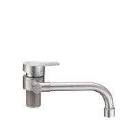 Dura Faucet Silver Kitchen Faucet, Single Lever, 90-Degree Spout, Satin Nickel