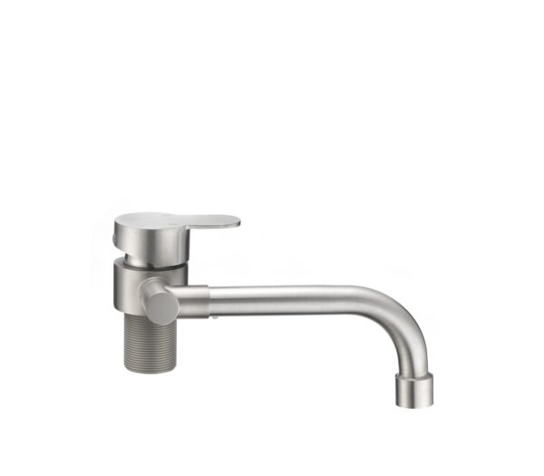 Dura Faucet Silver Kitchen Faucet, Single Lever, 90-Degree Spout, Satin Nickel