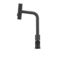 Dura Faucet Black Pull-Out Kitchen Faucet, Single Lever, Matte
