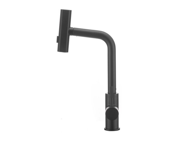 Dura Faucet Black Pull-Out Kitchen Faucet, Single Lever, Matte