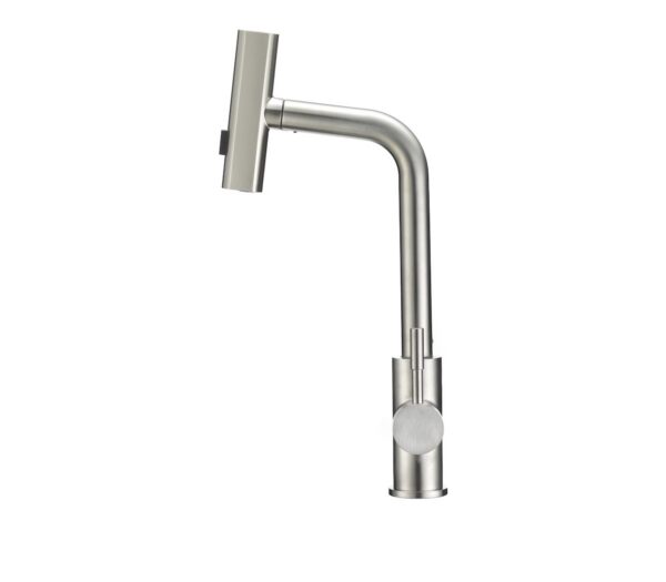 Dura Faucet Silver Pull-Out Kitchen Faucet, Single Lever, Satin Nickel