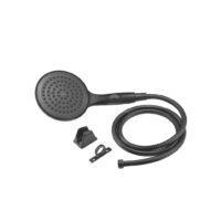 Dura Faucet Black Hand-Held Shower Head with Hose, 6 Inch