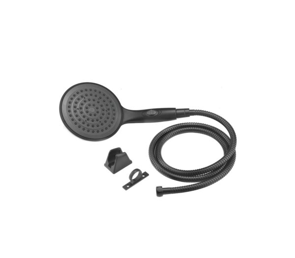 Dura Faucet Black Hand-Held Shower Head with Hose, 6 Inch