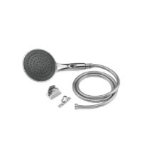 Dura Faucet Silver Hand-Held Shower Head with Hose, 6 Inch, Chrome