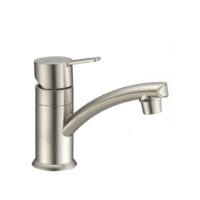 Dura Faucet RV Lavatory Faucet, Single Hole, Low Arc, Satin Nickel