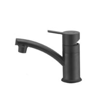 Dura Faucet RV Lavatory Faucet, Single Hole, Low Arc, Matte Black