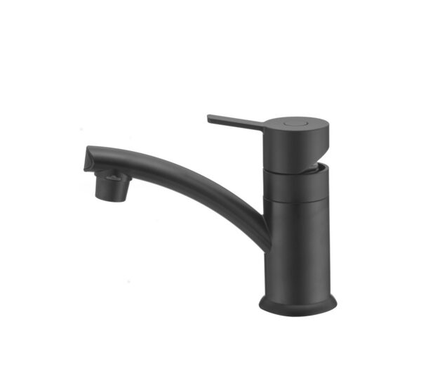 Dura Faucet RV Lavatory Faucet, Single Hole, Low Arc, Matte Black