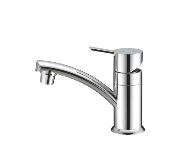 Dura Faucet RV Lavatory Faucet, Single Hole, Low Arc, Chrome Plated