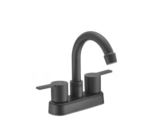 Dura Faucet RV Kitchen Faucet, Two Hole, Mid Arc, Matte Black