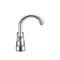 Dura Faucet RV Kitchen Faucet, Two Hole, Mid Arc, Chrome Plated