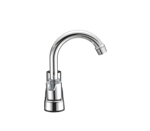Dura Faucet RV Kitchen Faucet, Two Hole, Mid Arc, Chrome Plated