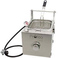 Flame King Propane Deep Fryer, Silver, 12,200 BTU